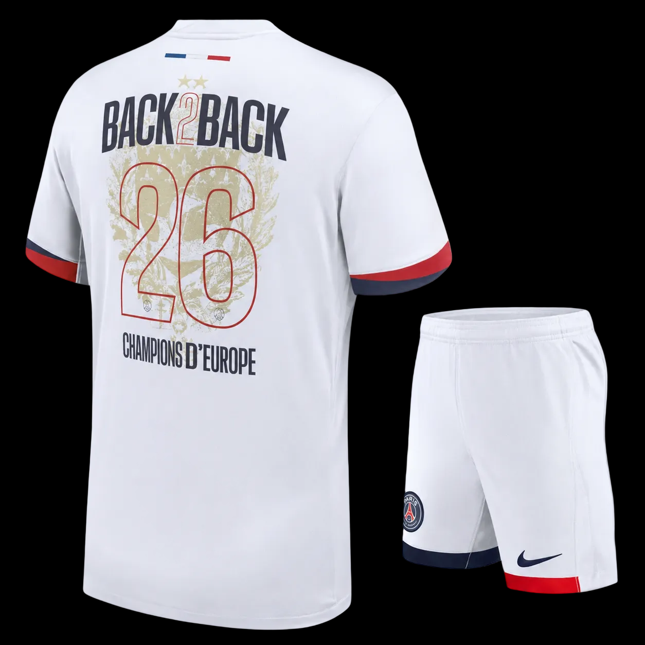 Paris SG Ensemble Extérieur 25/26 – Enfant CHAMPIONS BACK2BACK⭐⭐
