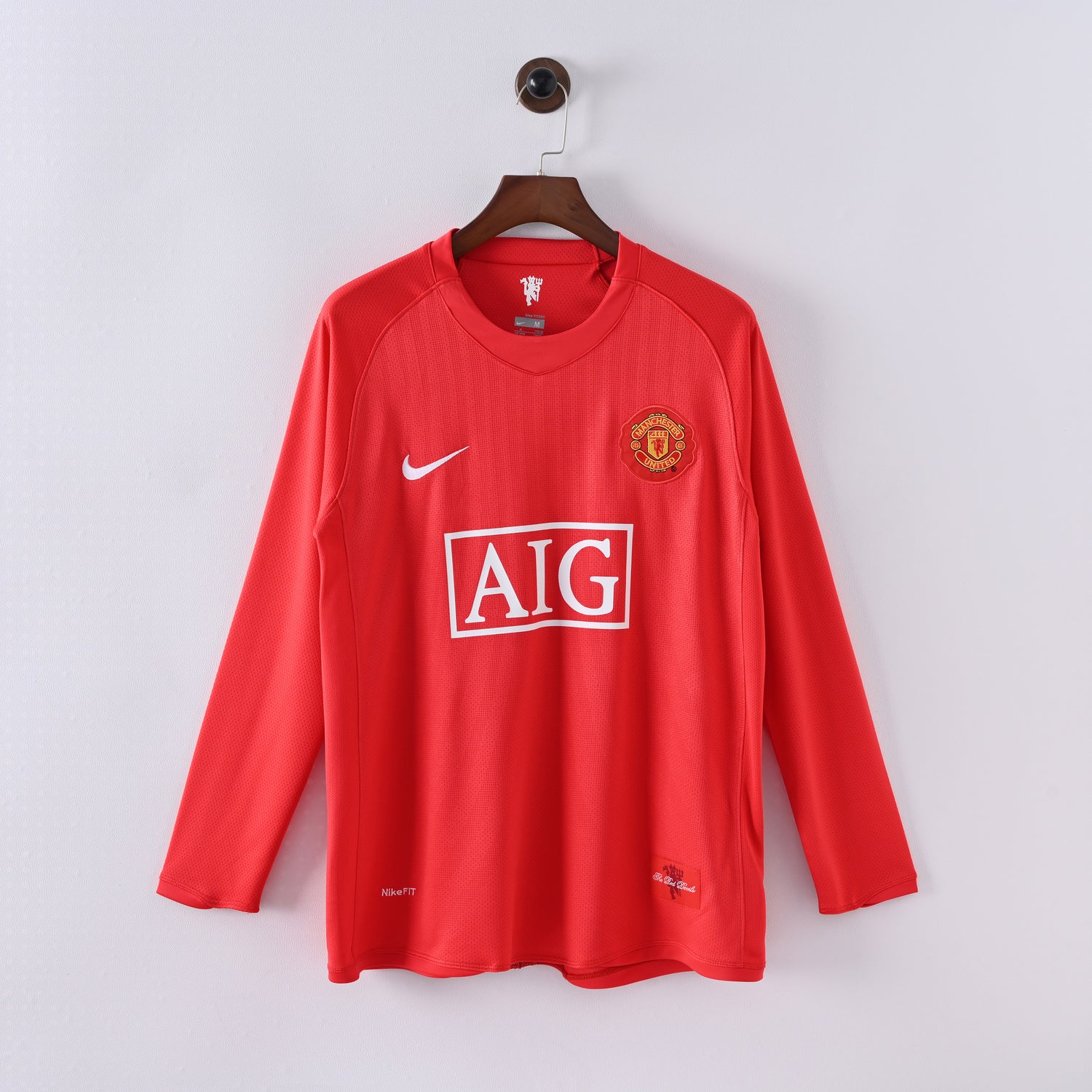 Manchester United Maillot Domicile Rétro Manche Longue 07/08